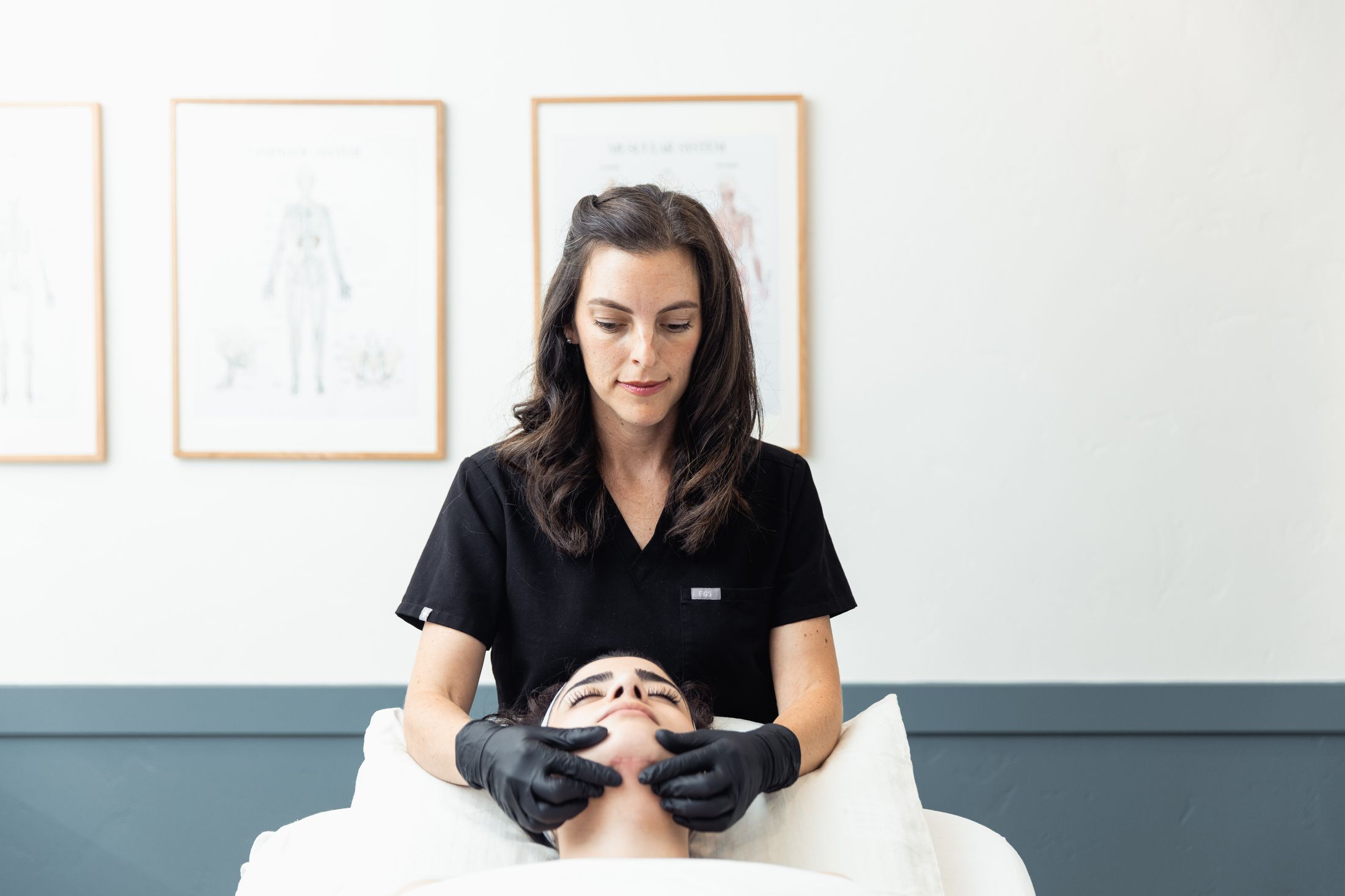Skincare treatment at a beauty clinic session.