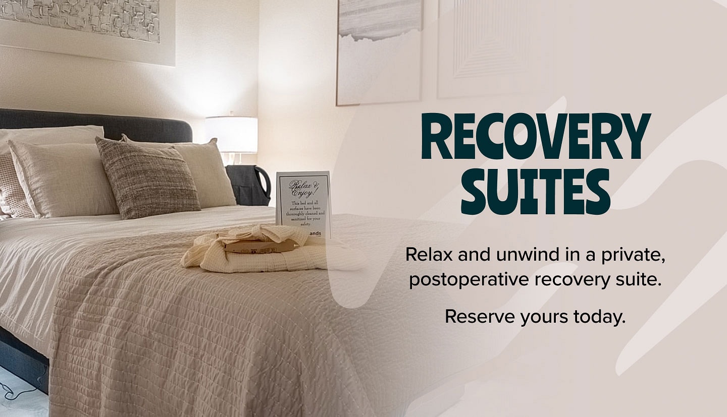 Private bedroom in an InHands postoperative recovery suite in Los Gatos.